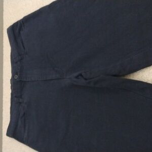 Banana Republic Blue Cotton/Linen Casual Pants (w/ Frogmouth Pockets)  34 - 34